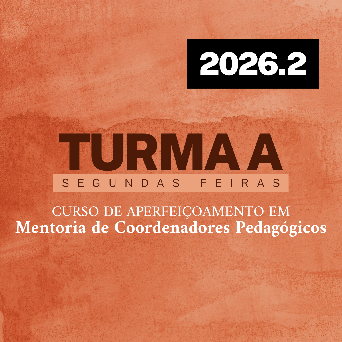 [TURMA A] Curso de Aperfeiçoamento em Mentoria de Coordenadores Pedagógicos (2026/2)